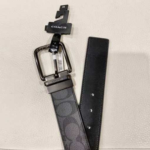 图片  COACH 蔻驰 灰头老花 男士皮带  38mm