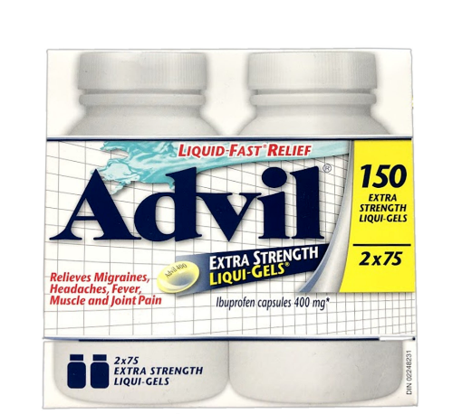 图片  Advil Extra Strength Liqui-Gels 400 mg 2 x 75 Softgels
