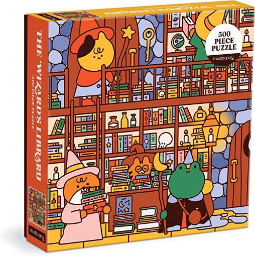 图片  Mudpuppy The Wizard's Library 500 Piece Family Puzzle