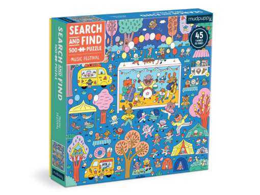 图片  MUDPUPPY Music Festival 500 Piece Search and Find Family Puzzl