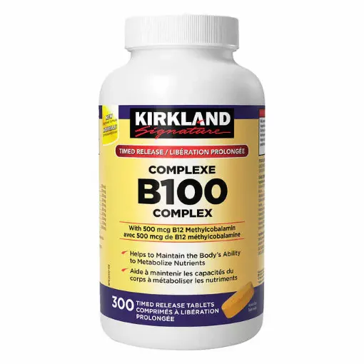 图片  【国内现货包邮】Kirkland Signature 复合维生素 B100 补充片 -300粒