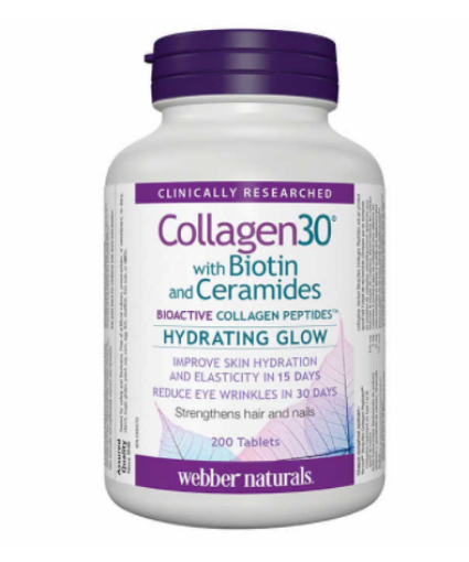 图片  Webber Naturals 伟博骨胶原30 + 生物素活性胶原蛋白- 200片
