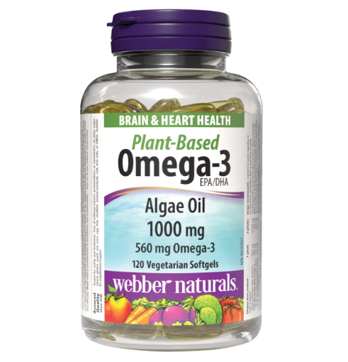 图片  webber naturals 藻类 Omega-3 120 粒